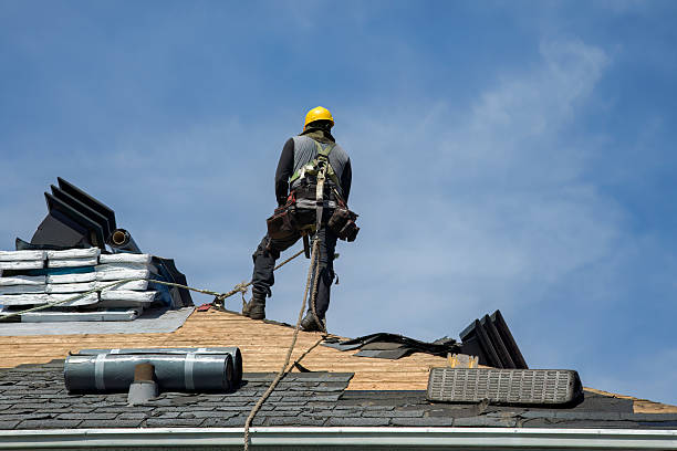 Professional Storm Damage Roof Repair technician working in Farmington, NH